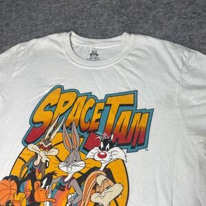 Space Jam A New Legacy T-Shirt Looney Tunes Characters White Mens L‎